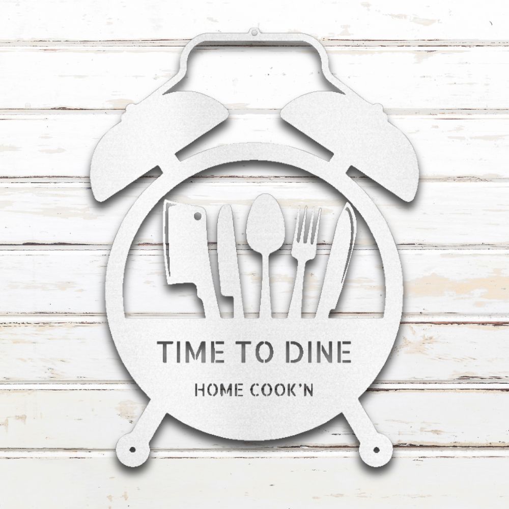 Kitchen Timer Metal Wall Art (White) | Shop Custom Metal Signs & Wall Decor | Sovereign Metalworks