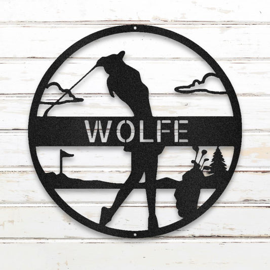 Ladies Golf Metal Wall Art (Black) | Shop Custom Metal Signs & Wall Decor | Sovereign Metalworks