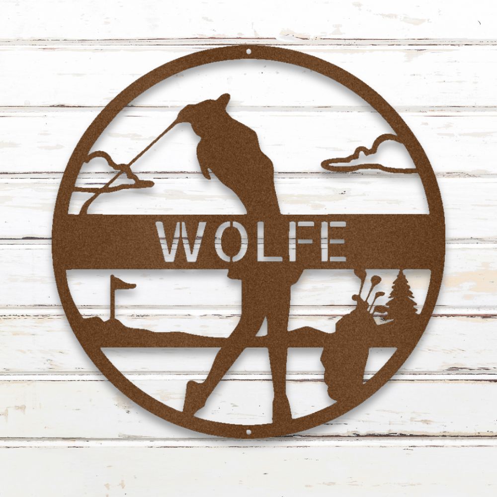 Ladies Golf Metal Wall Art (Copper) | Shop Custom Metal Signs & Wall Decor | Sovereign Metalworks