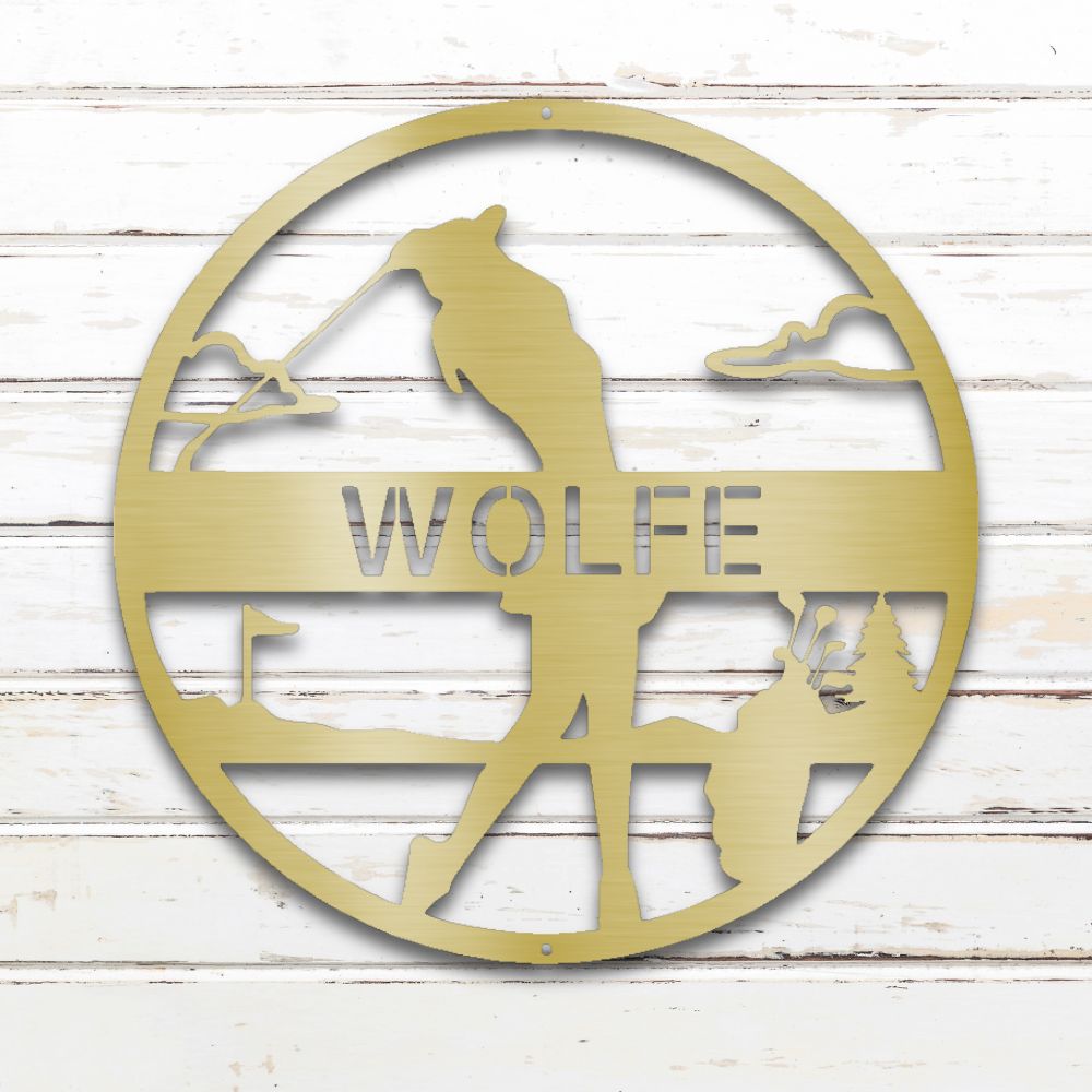 Ladies Golf Metal Wall Art (Gold) | Shop Custom Metal Signs & Wall Decor | Sovereign Metalworks