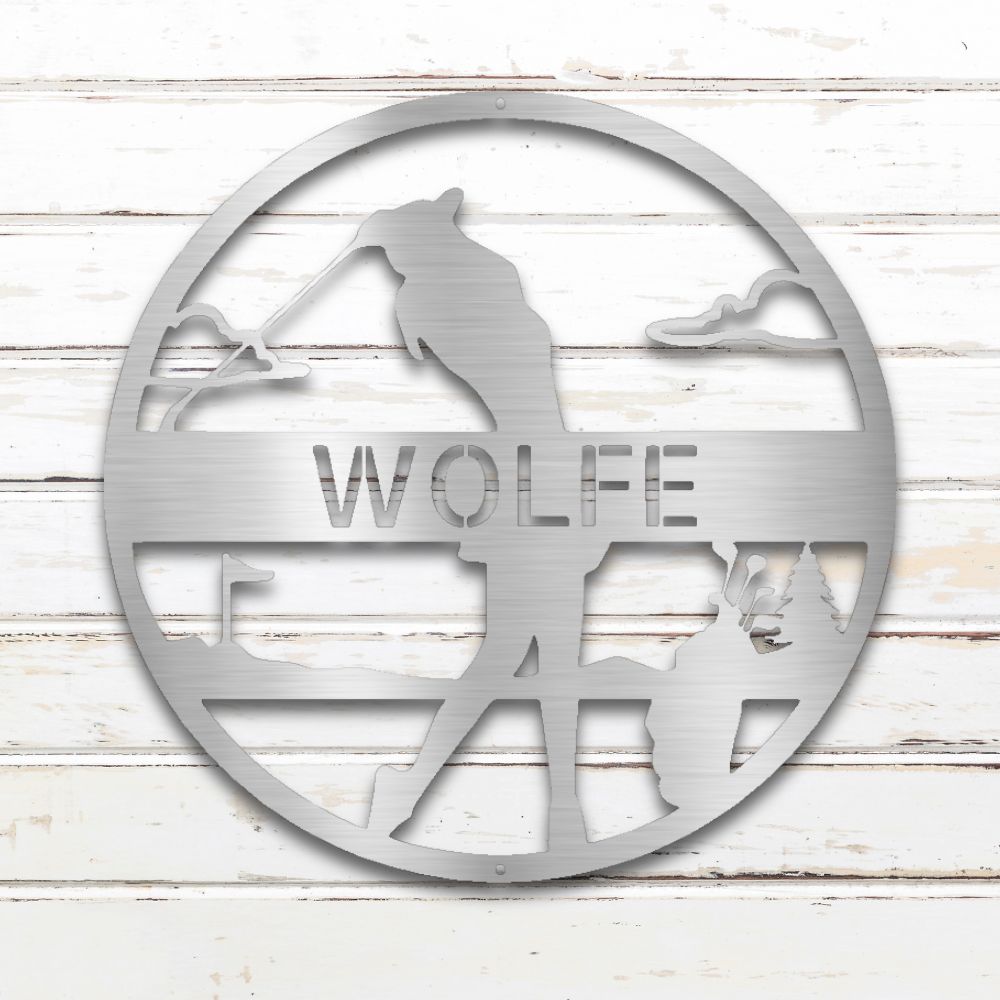 Ladies Golf Metal Wall Art (Silver) | Shop Custom Metal Signs & Wall Decor | Sovereign Metalworks