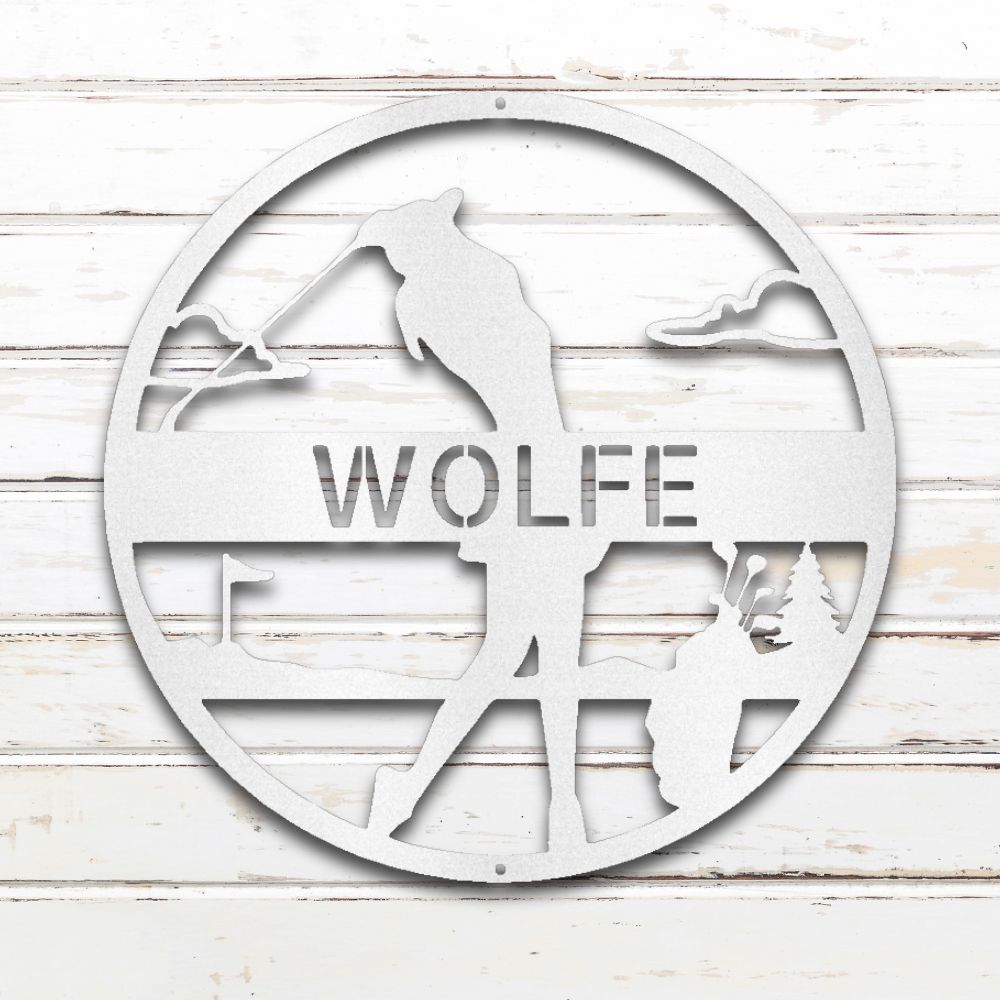 Ladies Golf Metal Wall Art (White) | Shop Custom Metal Signs & Wall Decor | Sovereign Metalworks