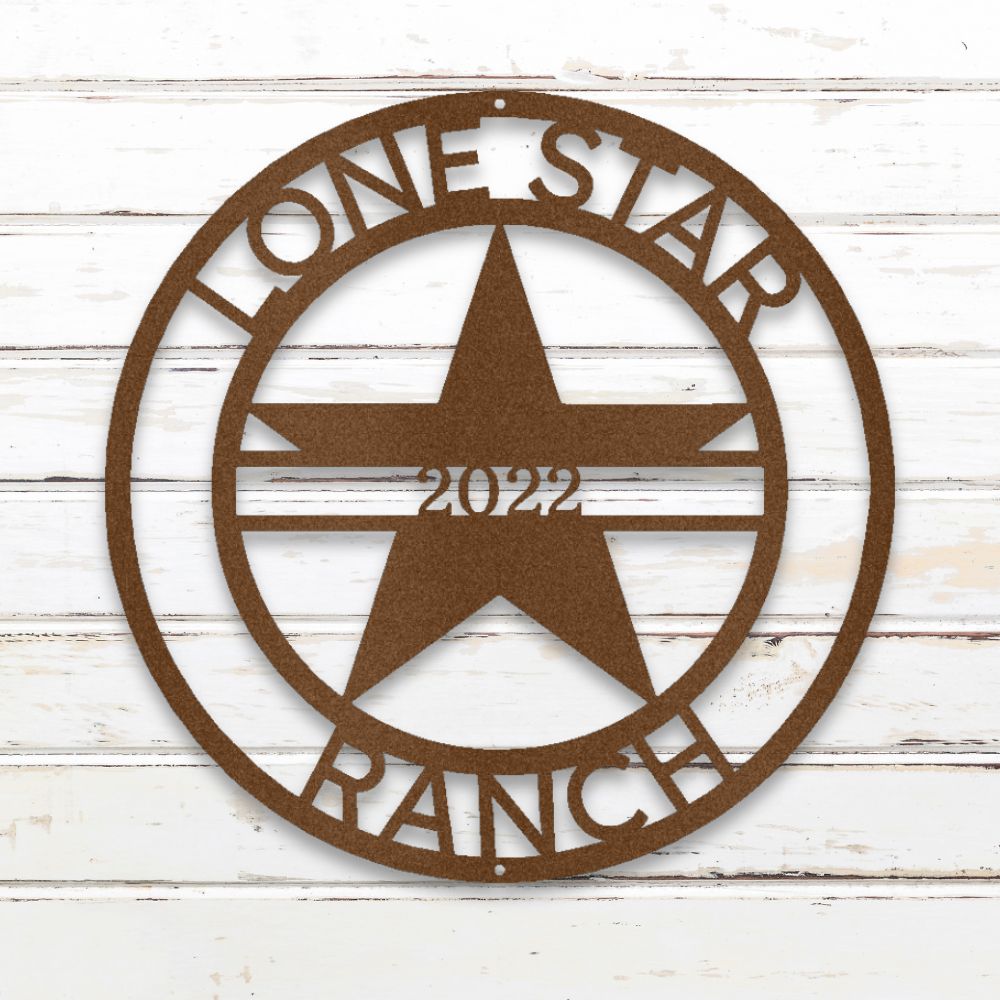 Lonestar Metal Wall Art (Copper) | Shop Custom Metal Signs & Wall Decor | Sovereign Metalworks