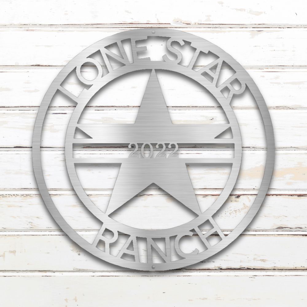 Lonestar Metal Wall Art (Silver) | Shop Custom Metal Signs & Wall Decor | Sovereign Metalworks