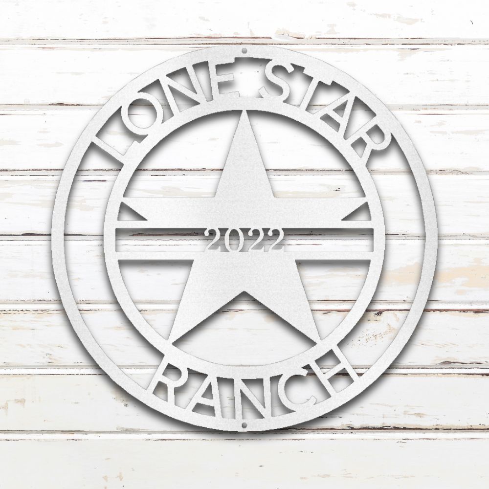 Lonestar Metal Wall Art (White) | Shop Custom Metal Signs & Wall Decor | Sovereign Metalworks