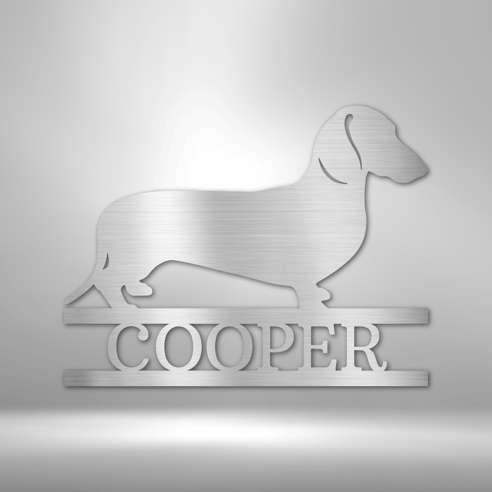 Dachshund Profile Custom Metal Wall Art (Silver) | Shop Custom Metal Signs & Wall Decor | Sovereign Metalworks