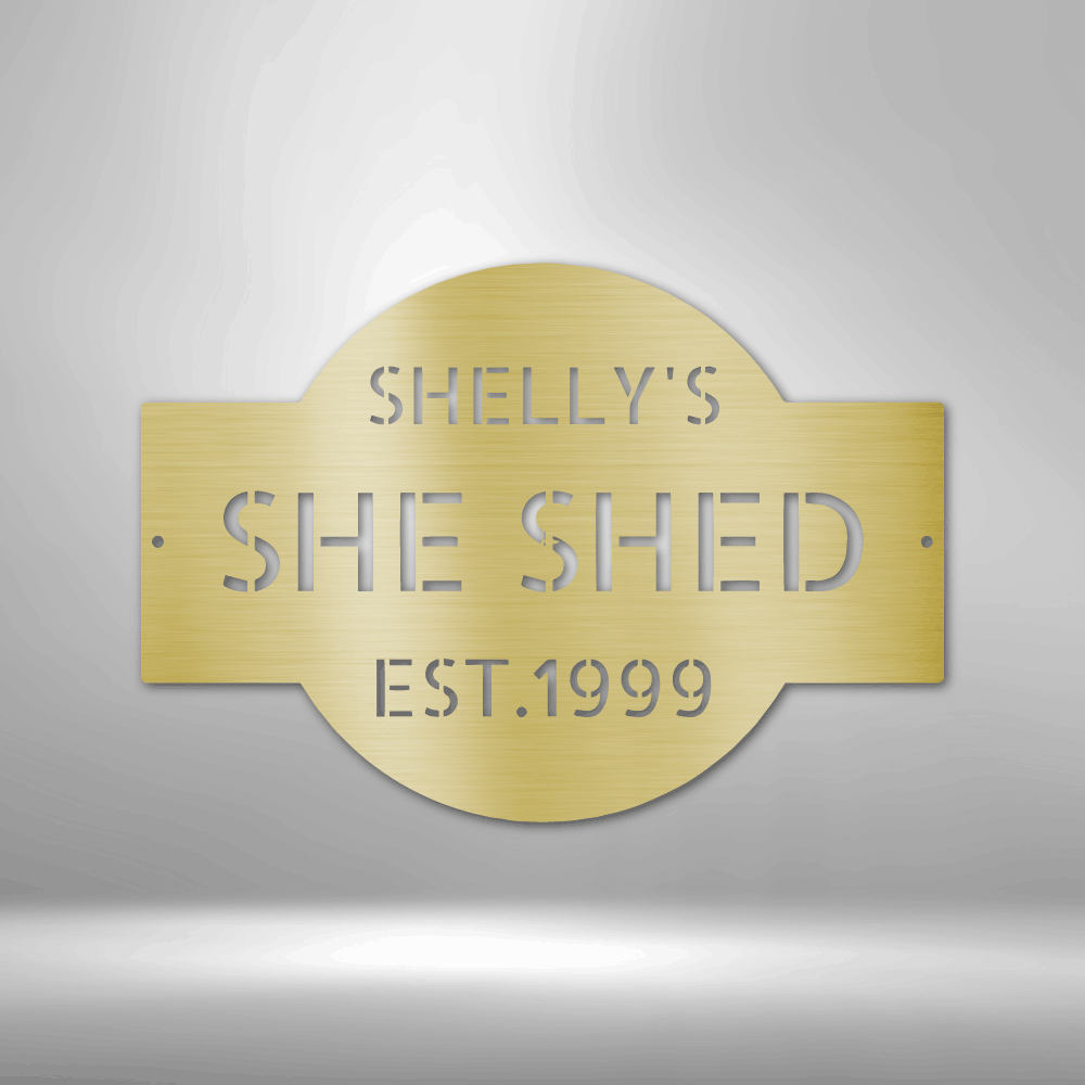 She Said Metal Wall Art (Gold) | Shop Custom Metal Signs & Wall Decor | Sovereign Metalworks