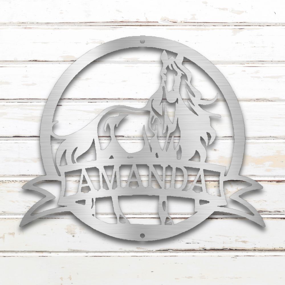 Majestic Horse Metal Wall Art (Silver) | Shop Custom Metal Signs & Wall Decor | Sovereign Metalworks