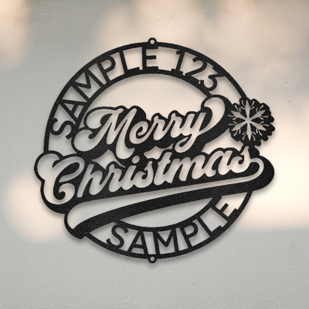 Merry Christmas Custom Metal Wall Art | Sovereign Metalworks