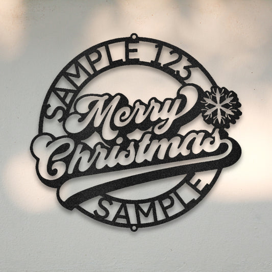 Merry Christmas Custom Metal Wall Art | Sovereign Metalworks