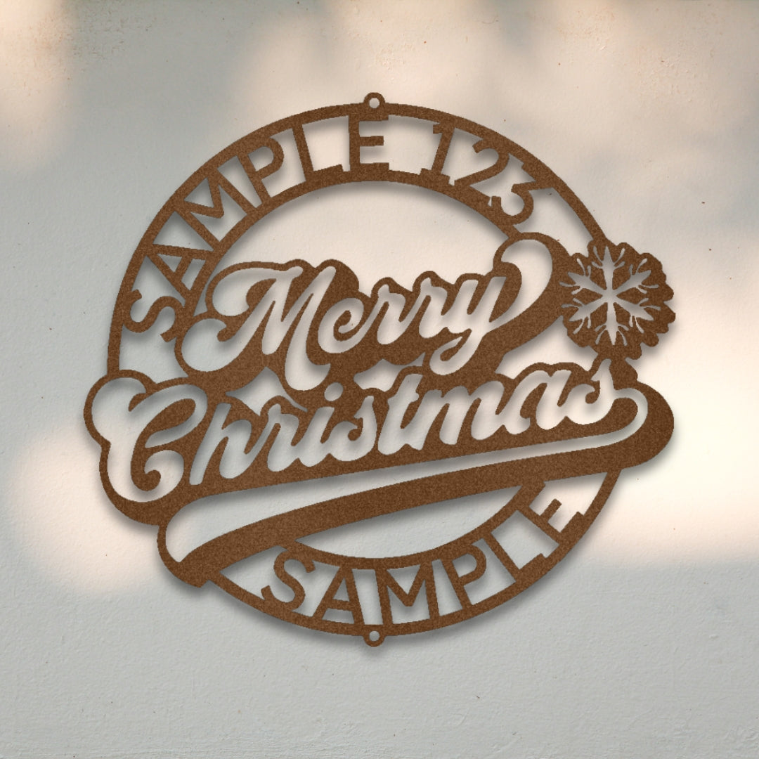 Merry Christmas Custom Metal Wall Art | Sovereign Metalworks