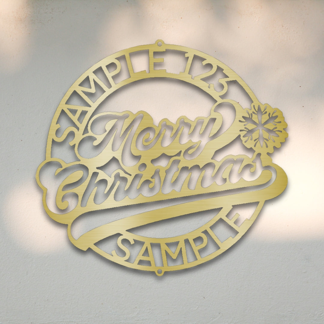 Merry Christmas Custom Metal Wall Art | Sovereign Metalworks