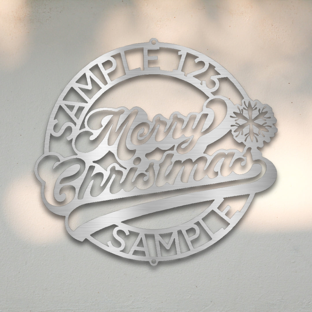 Merry Christmas Custom Metal Wall Art | Sovereign Metalworks