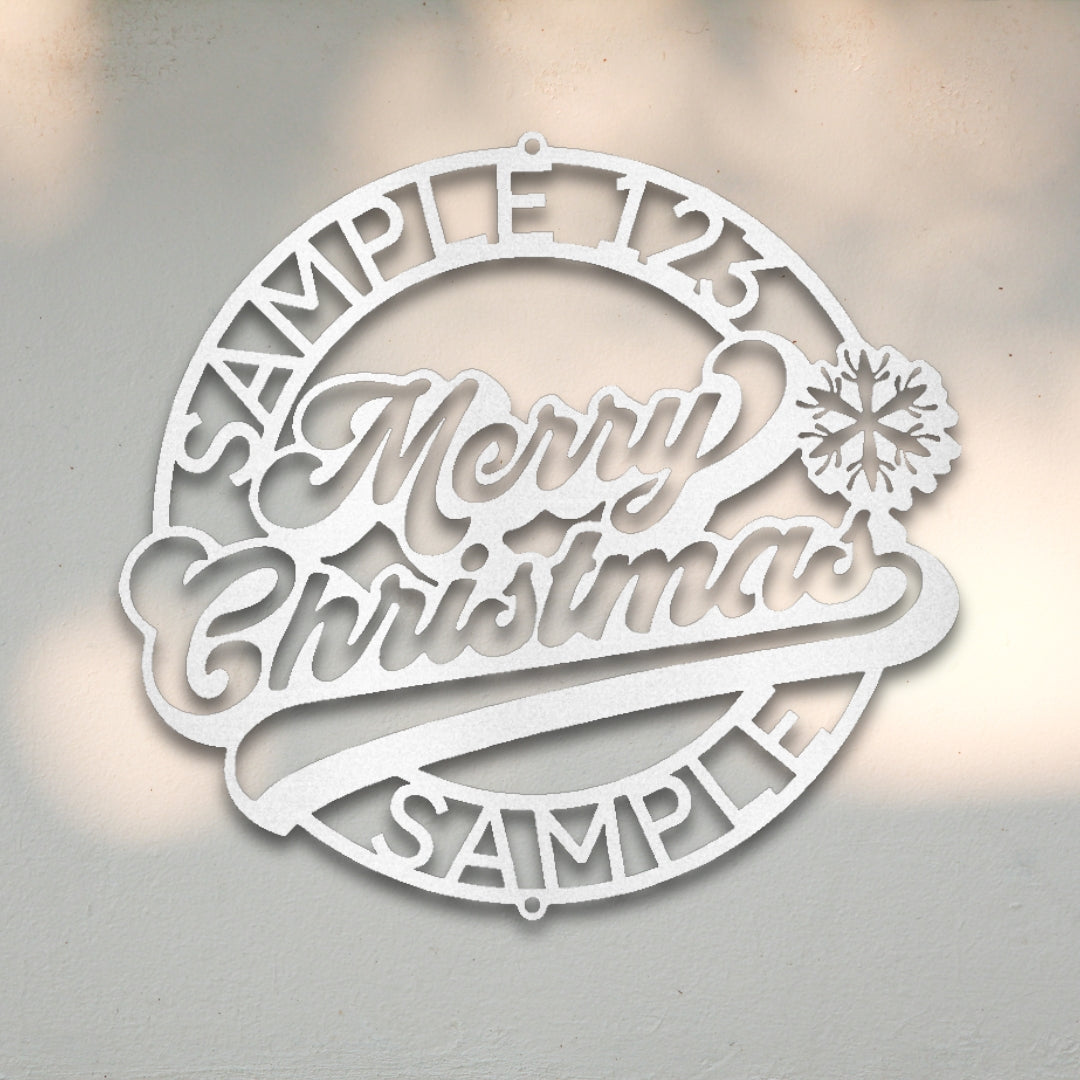 Merry Christmas Custom Metal Wall Art | Sovereign Metalworks