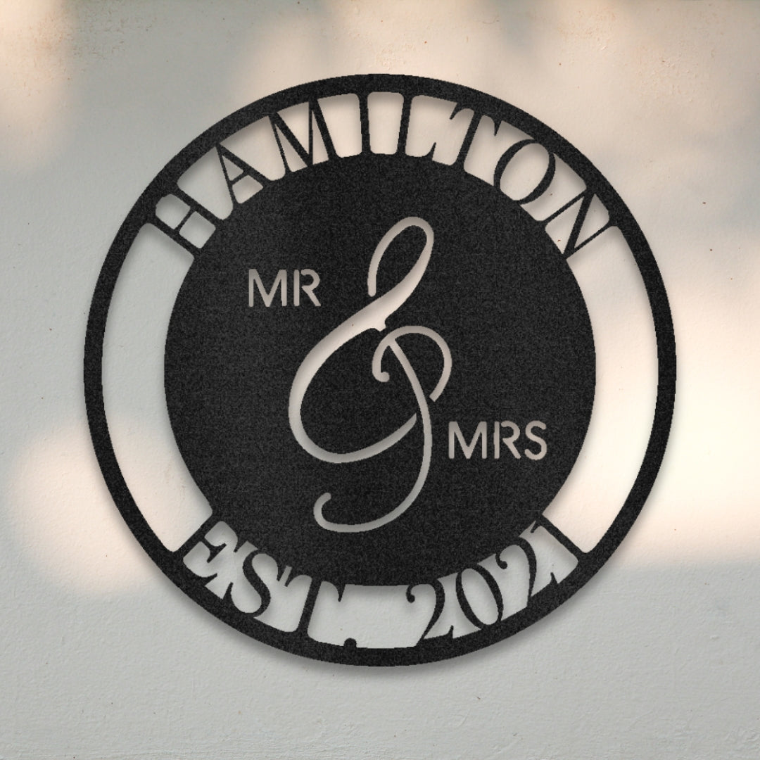 Mr. & Mrs. Custom Metal Wall Art | Sovereign Metalworks