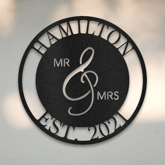 Mr. & Mrs. Custom Metal Wall Art | Sovereign Metalworks