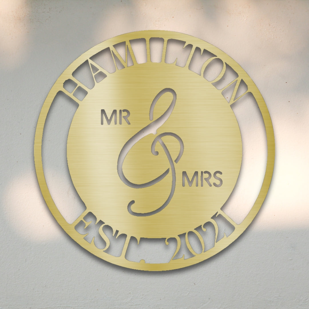 Mr. & Mrs. Custom Metal Wall Art | Sovereign Metalworks
