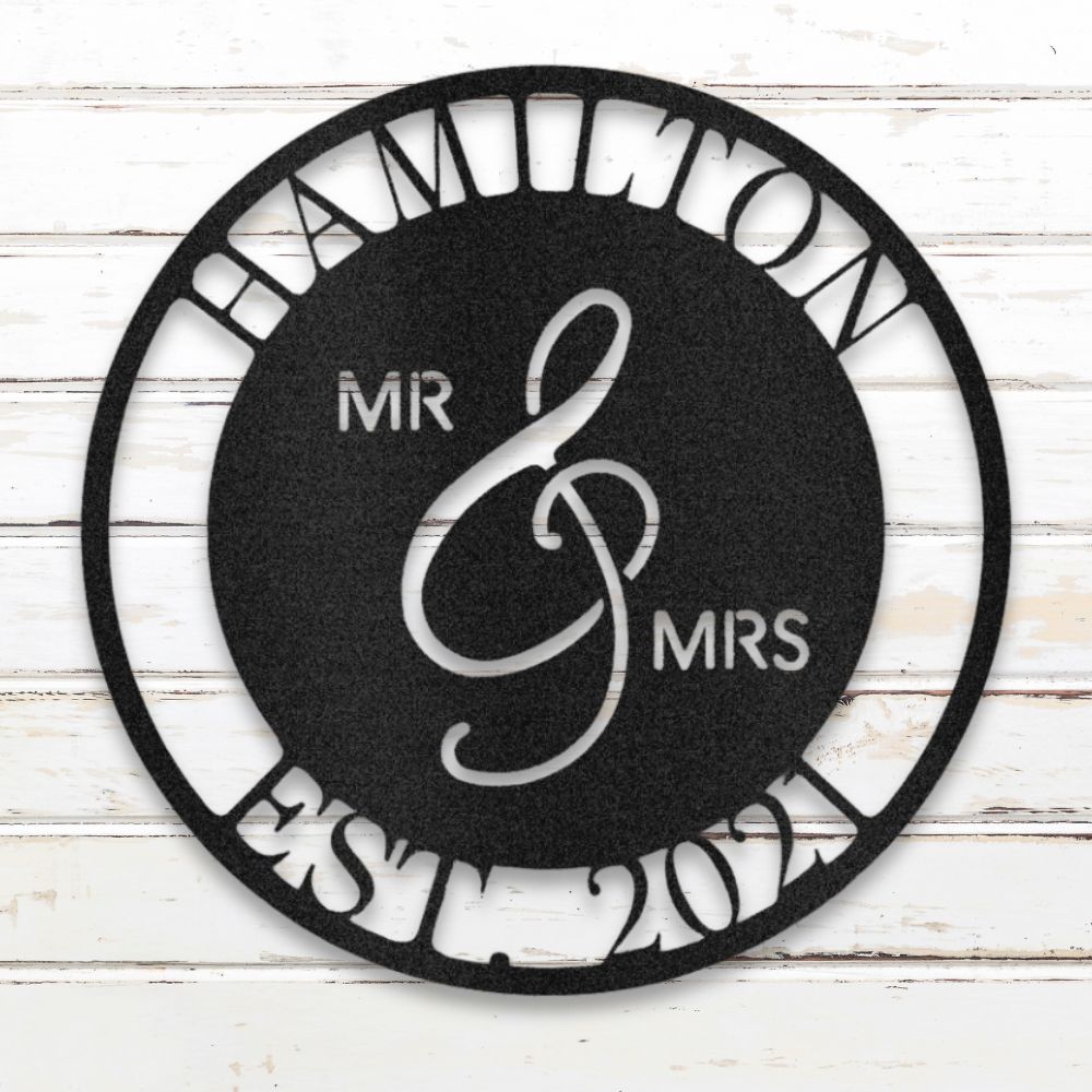 Mr. & Mrs. Custom Metal Wall Art