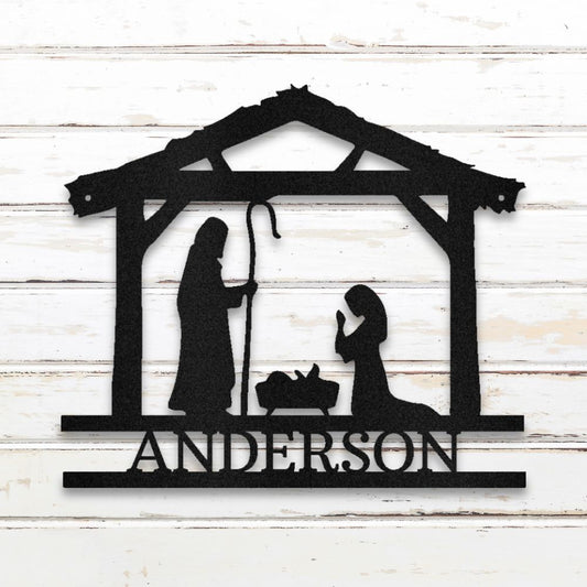 Nativity I Custom Metal Wall Art