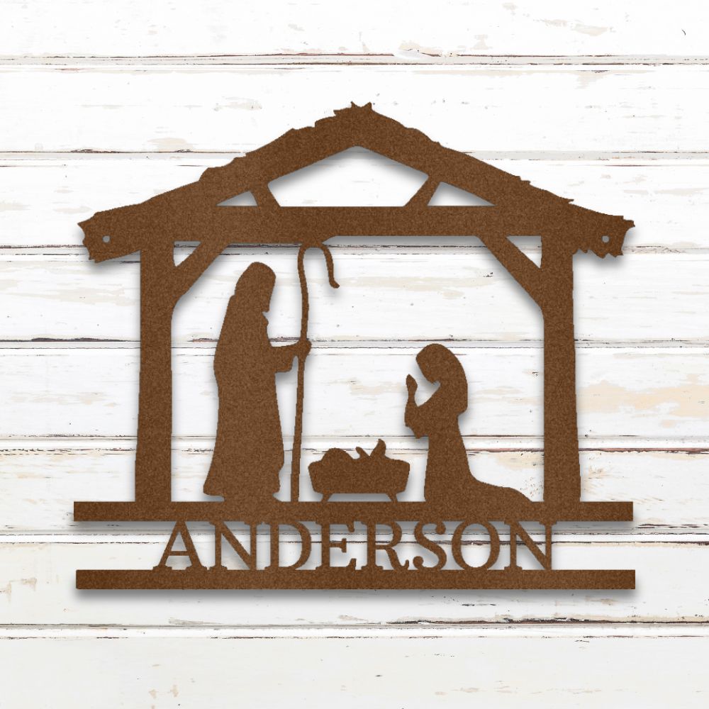 Nativity I Custom Metal Wall Art