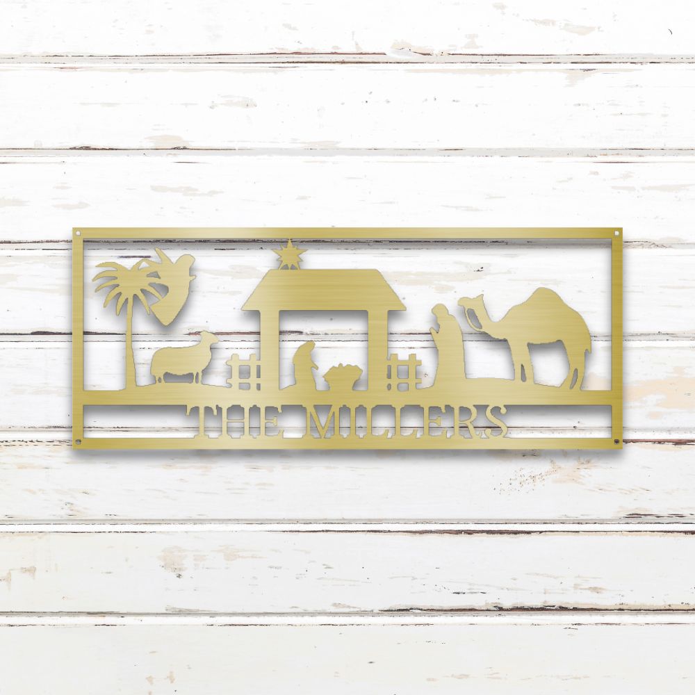 Nativity II Custom Metal Wall Art