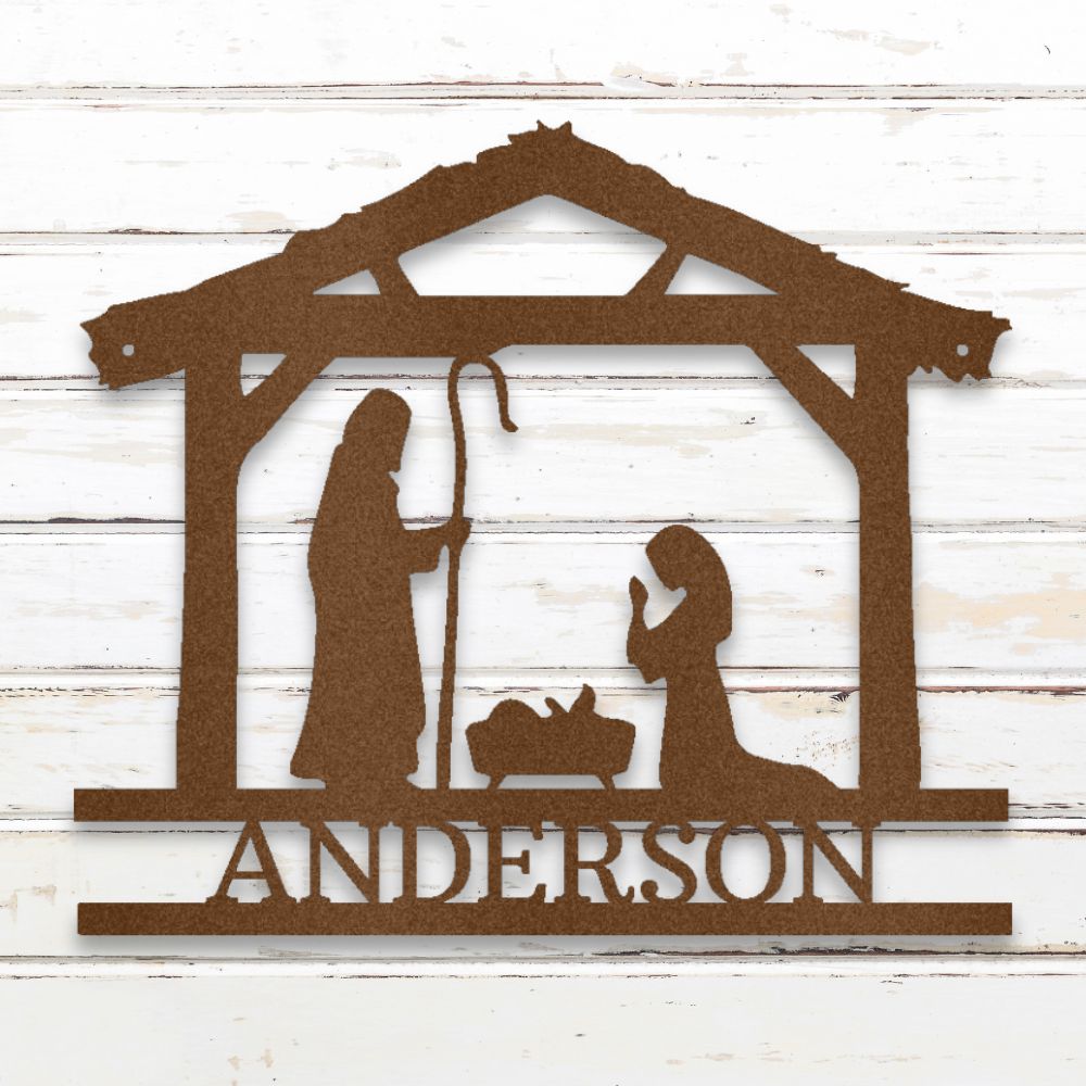 Nativity II Metal Wall Art (Copper) | Shop Custom Metal Signs & Wall Decor | Sovereign Metalworks