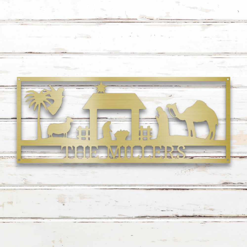 Nativity I Metal Wall Art (Gold) | Shop Custom Metal Signs & Wall Decor | Sovereign Metalworks