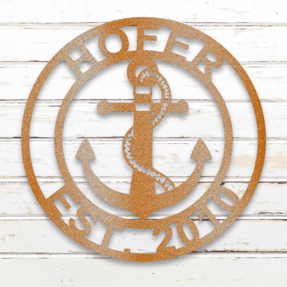 Nautical Family Custom Metal Wall Art (Copper) | Shop Custom Metal Signs & Wall Decor | Sovereign Metalworks