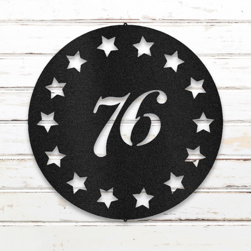 Old School '76 II Metal Wall Art (Black) | Shop Custom Metal Signs & Wall Decor | Sovereign Metalworks