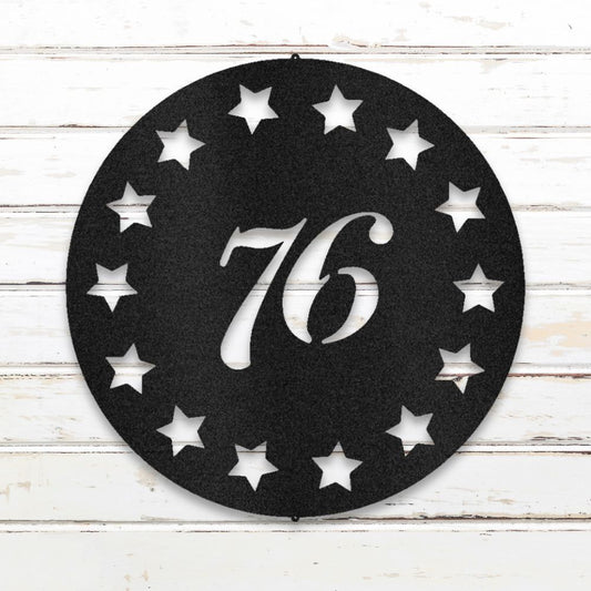 Old School '76 II Metal Wall Art (Black) | Shop Custom Metal Signs & Wall Decor | Sovereign Metalworks