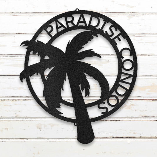 Palm Tree Metal Wall Art (Black) | Shop Custom Metal Signs & Wall Decor | Sovereign Metalworks