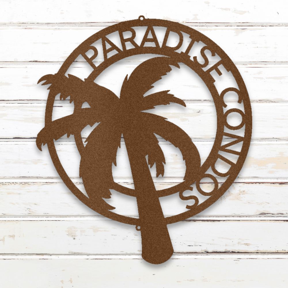 Palm Tree Metal Wall Art (Copper) | Shop Custom Metal Signs & Wall Decor | Sovereign Metalworks