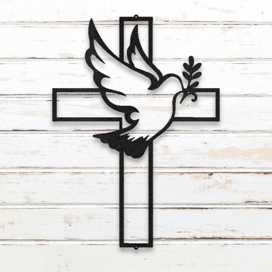 Peaceful Dove Metal Wall Art (Black) | Shop Custom Metal Signs | Sovereign Metalworks