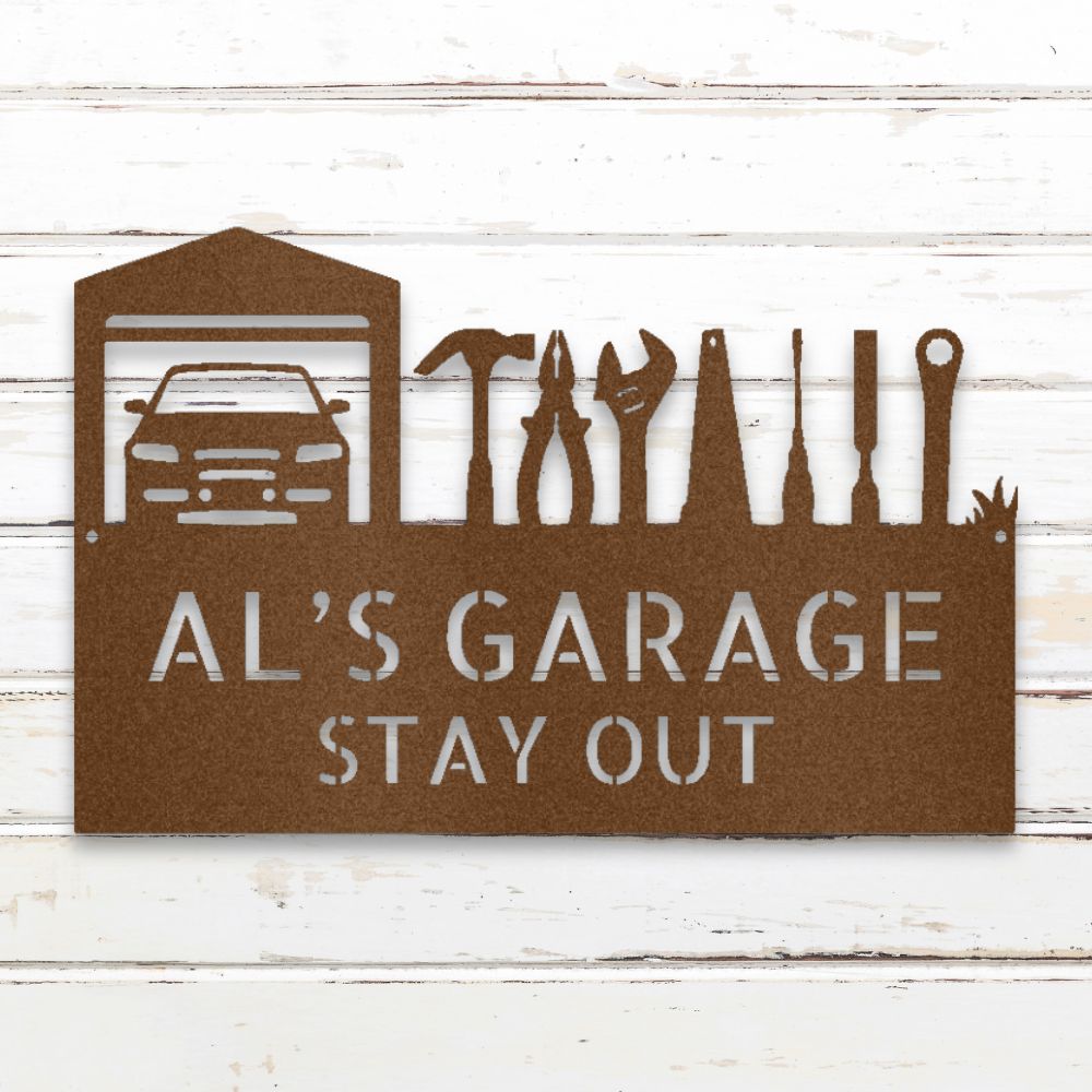 Personalized Garage Metal Wall Art (Copper) | Shop Custom Metal Signs & Wall Decor | Sovereign Metalworks