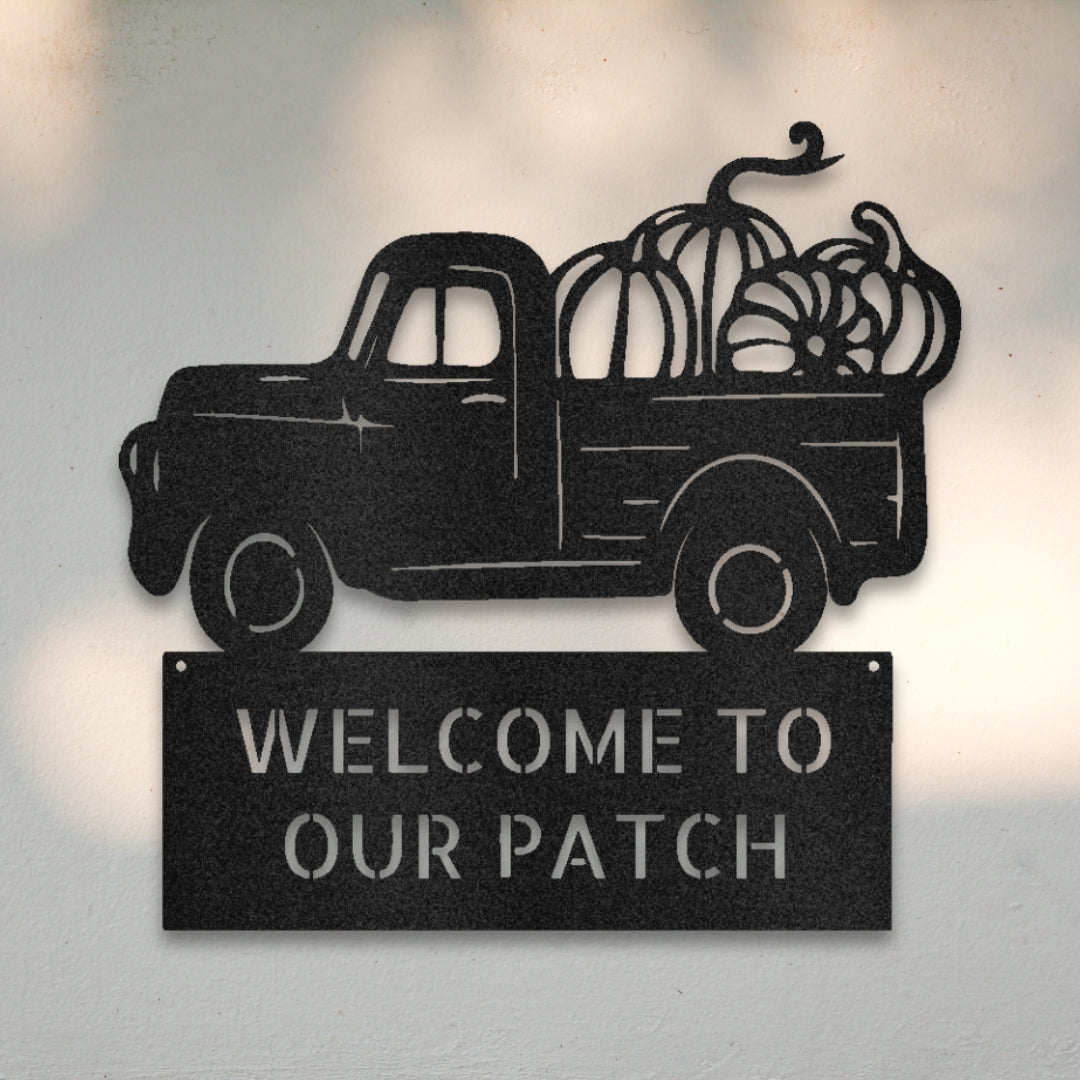 Pumpkin Patch Truck Metal Wall Art | Sovereign Metalworks