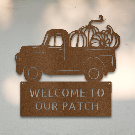 Pumpkin Patch Truck Metal Wall Art | Sovereign Metalworks