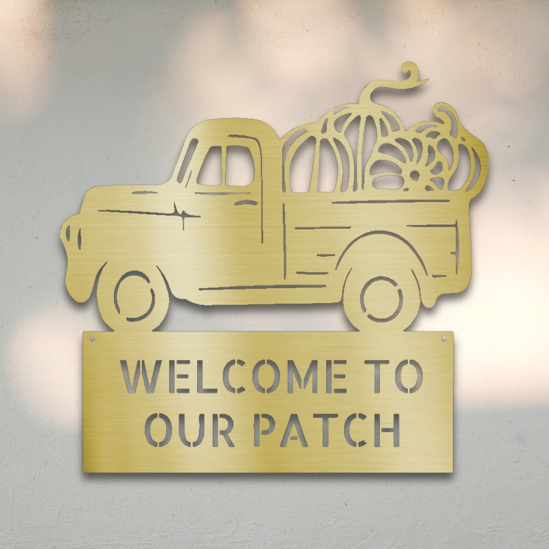 Pumpkin Patch Truck Metal Wall Art | Sovereign Metalworks