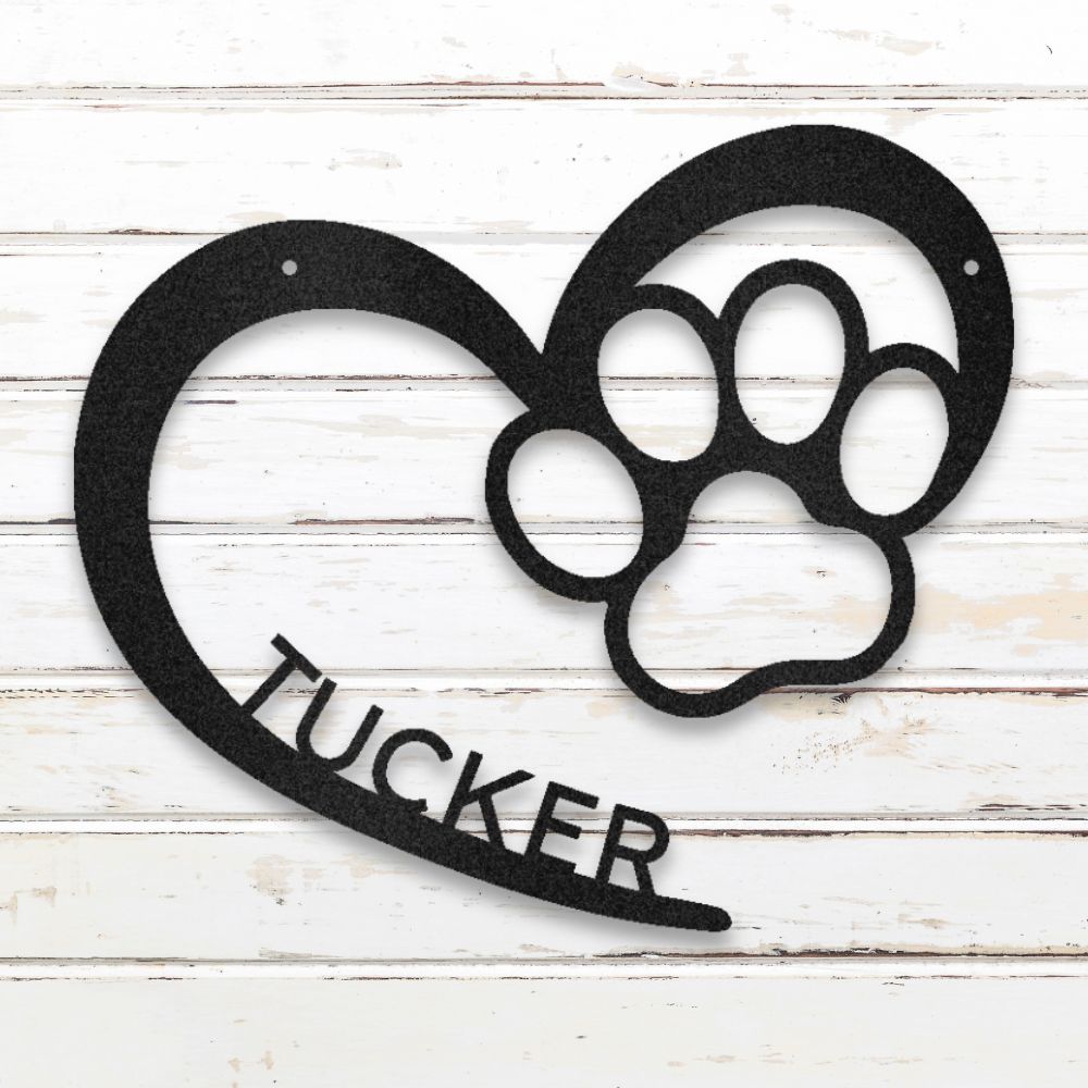 Puppy Love Custom Metal Wall Art (Black) | Shop Custom Metal Signs & Wall Decor | Sovereign Metalworks