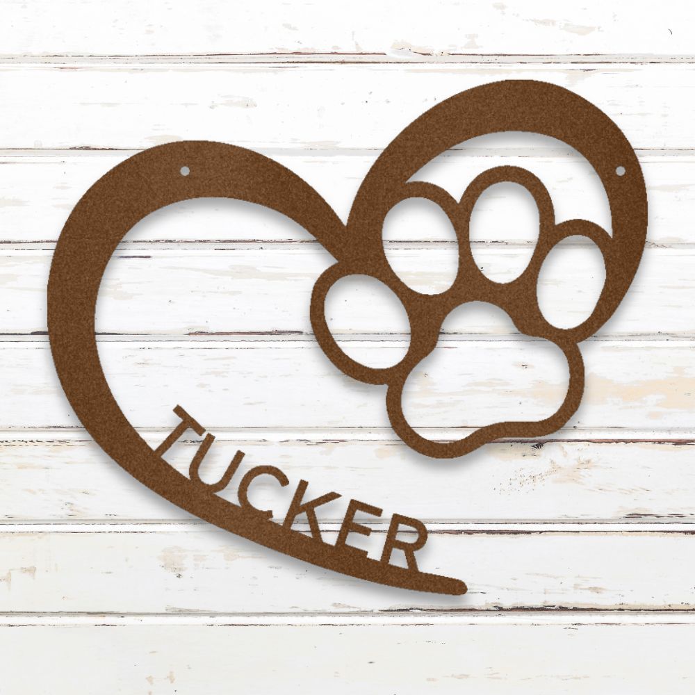 Puppy Love Custom Metal Wall Art (Copper) | Shop Custom Metal Signs & Wall Decor | Sovereign Metalworks