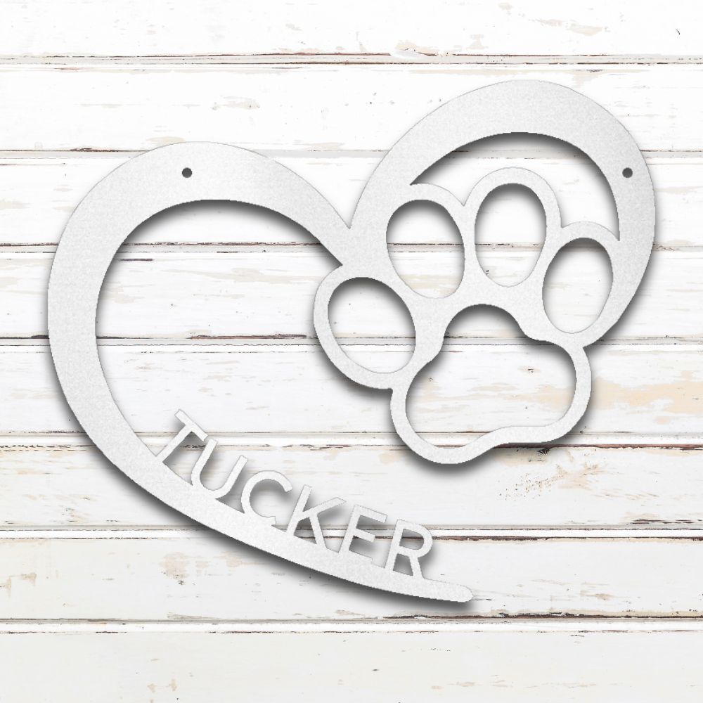 Puppy Love Custom Metal Wall Art (White) | Shop Custom Metal Signs & Wall Decor | Sovereign Metalworks