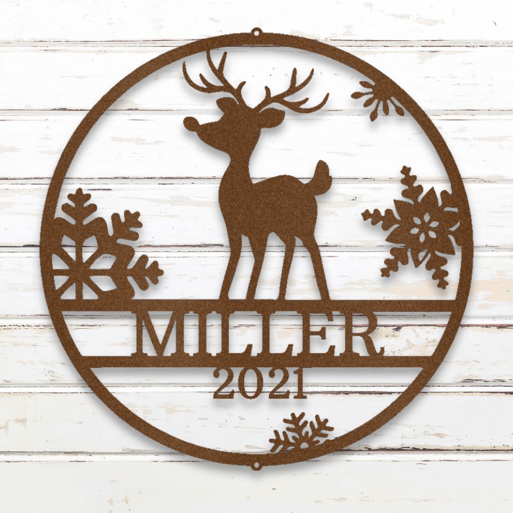 Reindeer Metal Wall Art (Copper) | Shop Custom Metal Signs & Wall Decor | Sovereign Metalworks