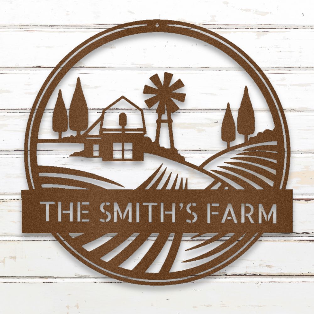 Rolling Fields Metal Wall Art (Copper) | Shop Custom Metal Signs & Wall Decor | Sovereign Metalworks