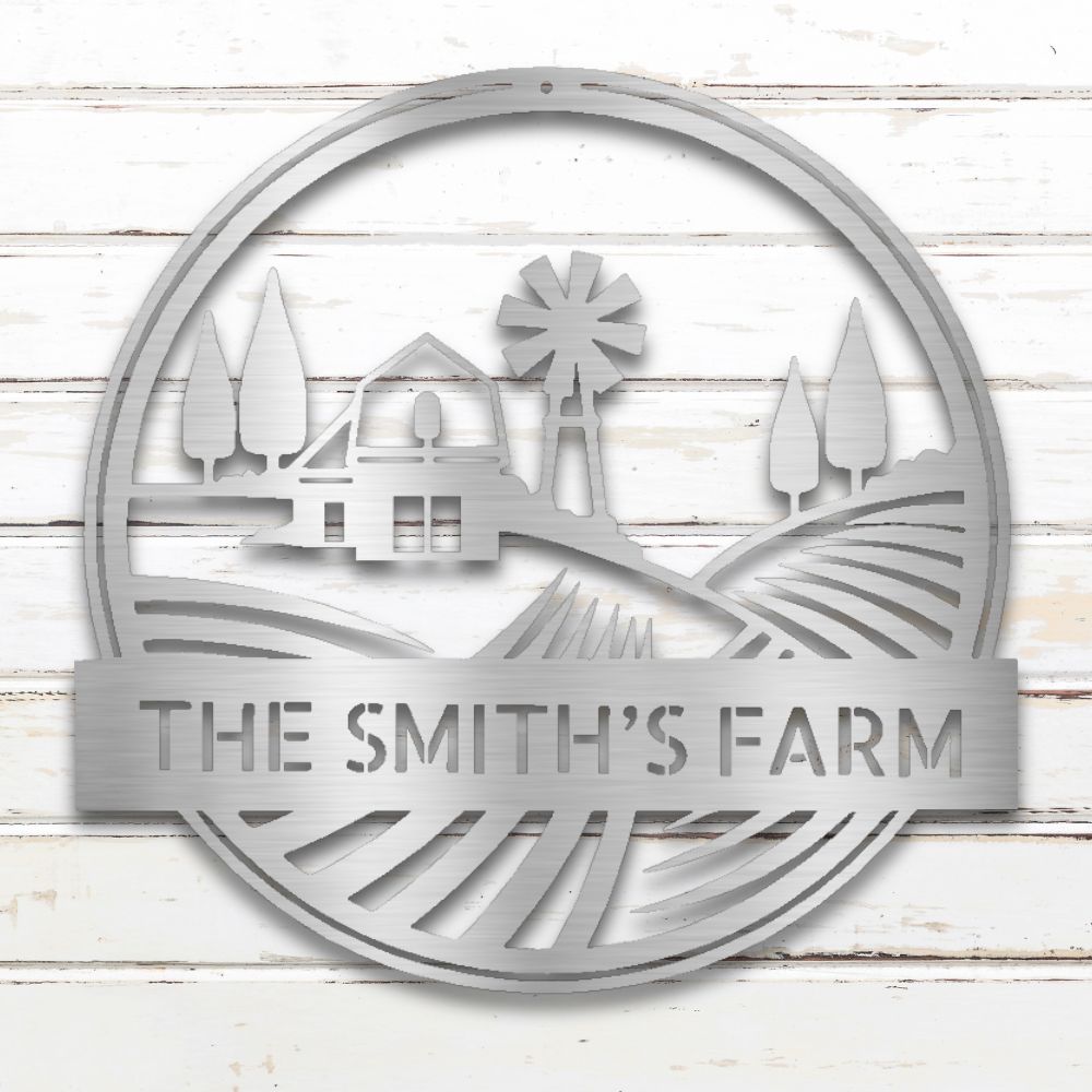 Rolling Fields Metal Wall Art (Silver) | Shop Custom Metal Signs & Wall Decor | Sovereign Metalworks