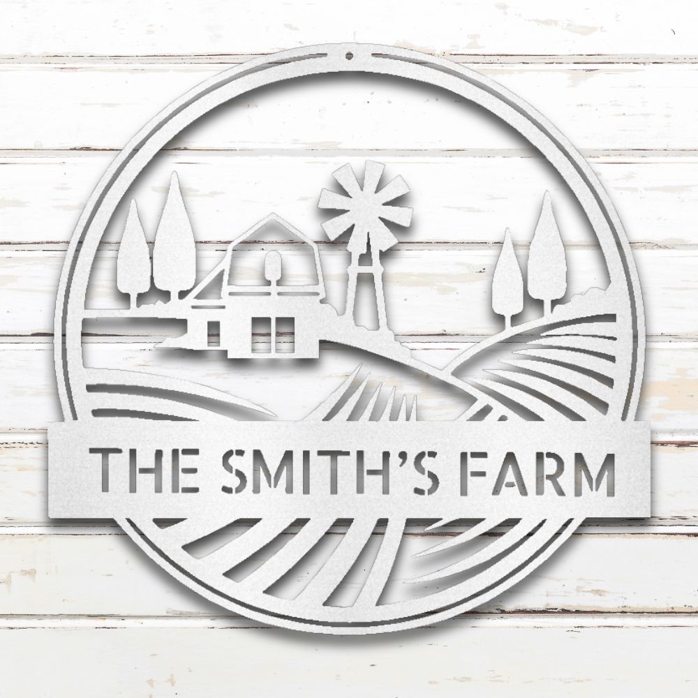 Rolling Fields Metal Wall Art (White) | Shop Custom Metal Signs & Wall Decor | Sovereign Metalworks