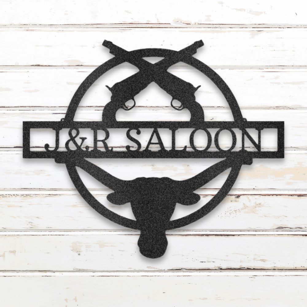 Saloon Style Custom Metal Wall Art (Black) | Shop Custom Metal Signs & Wall Decor | Sovereign Metalworks