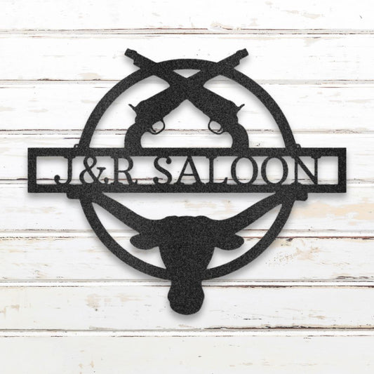 Saloon Style Custom Metal Wall Art (Black) | Shop Custom Metal Signs & Wall Decor | Sovereign Metalworks