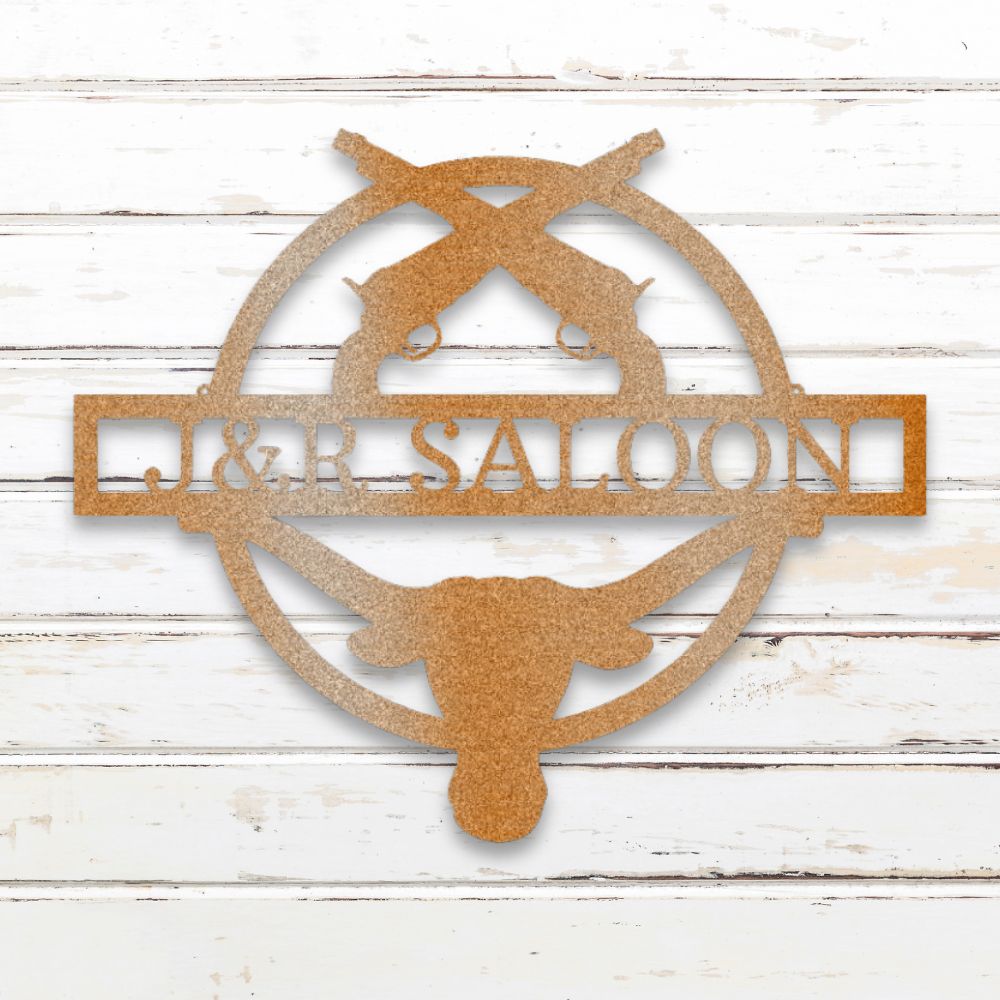 Saloon Style Custom Metal Wall Art (Copper) | Shop Custom Metal Signs & Wall Decor | Sovereign Metalworks