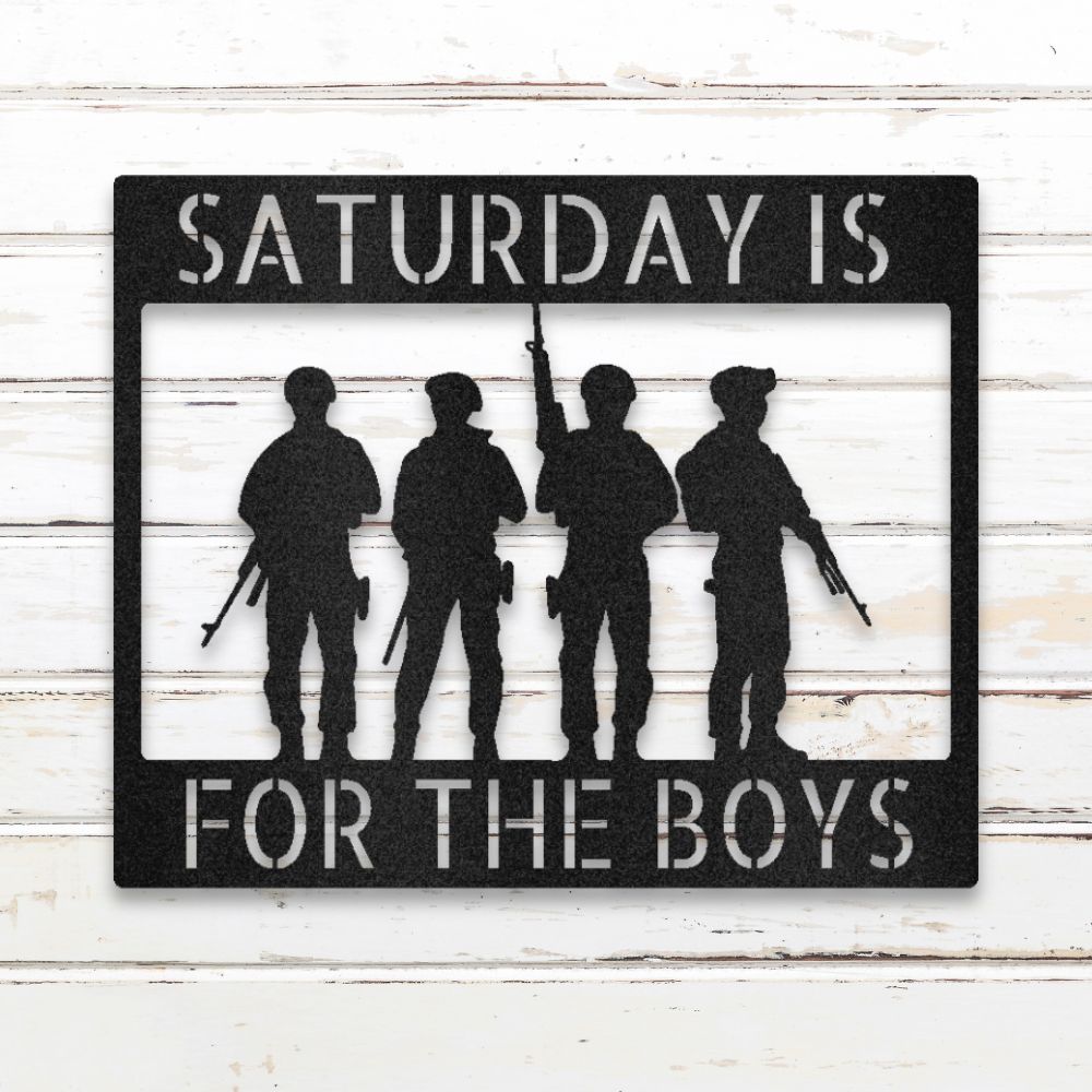 Soldiers Metal Wall Art (Black) | Shop Custom Metal Signs & Wall Art | Sovereign Metalworks