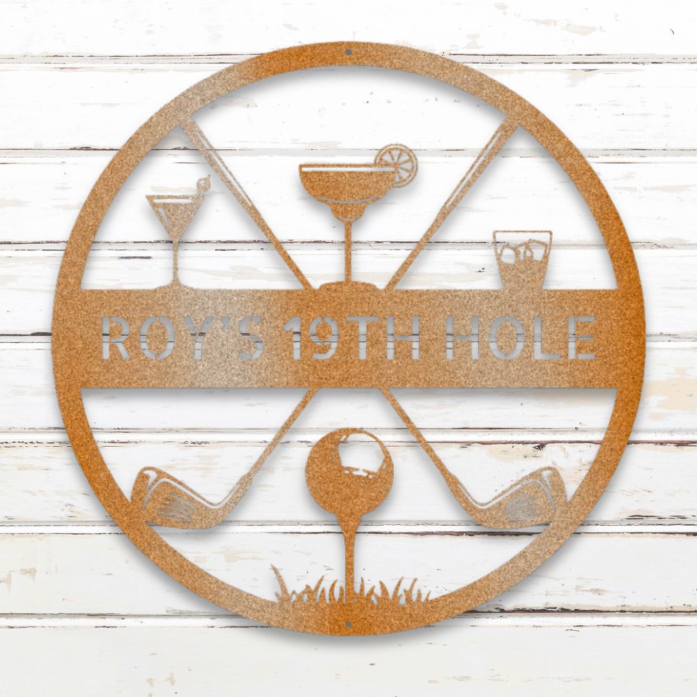 The 19th Hole Custom Metal Wall Art (Copper) | Shop Custom Metal Wall Art | Sovereign Metalworks