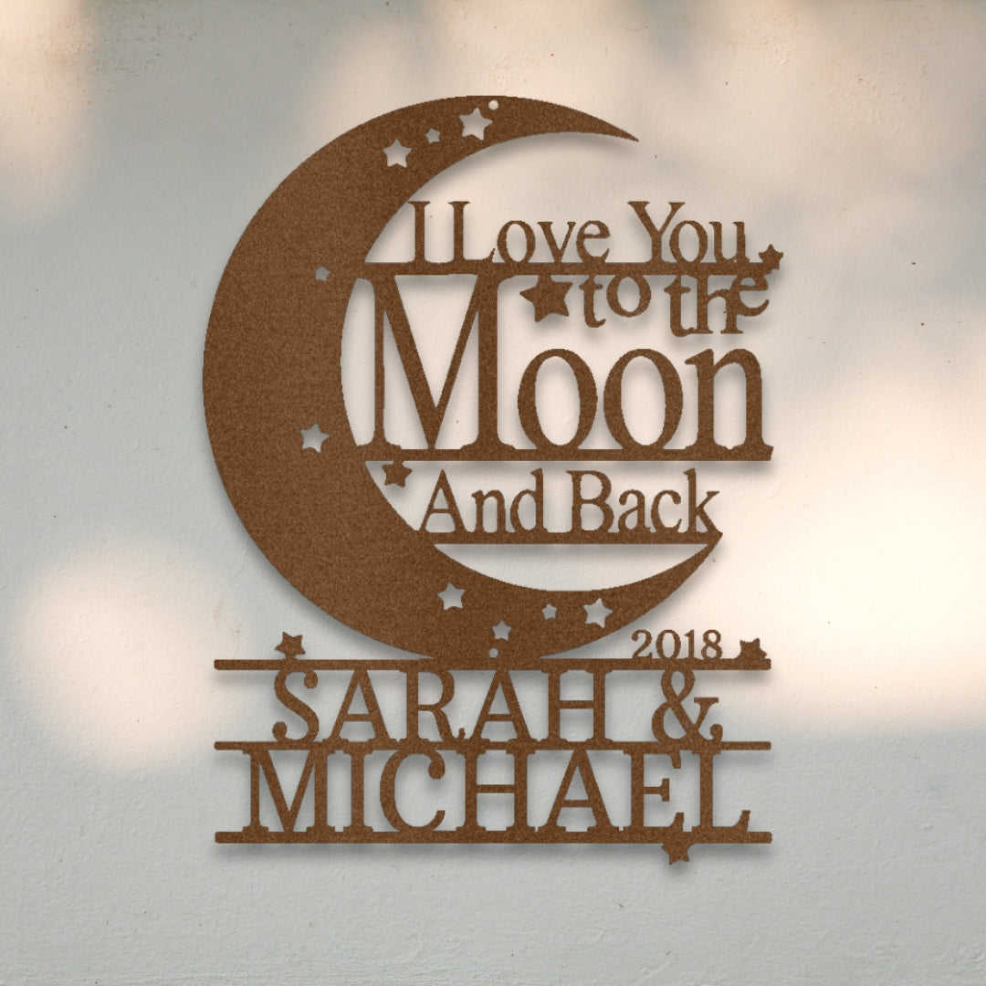 To the Moon & Back Custom Metal Wall Art | Sovereign Metalworks